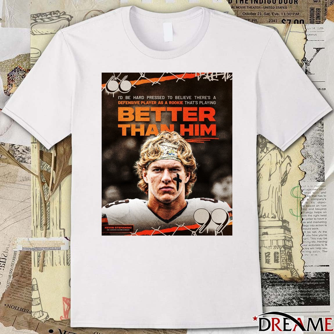 Kevin Stefanski I’d Be Hard Pressed To Believe There’s A Defensive Player As A Rookie That’s Playing Better Than Him Poster t-shirt