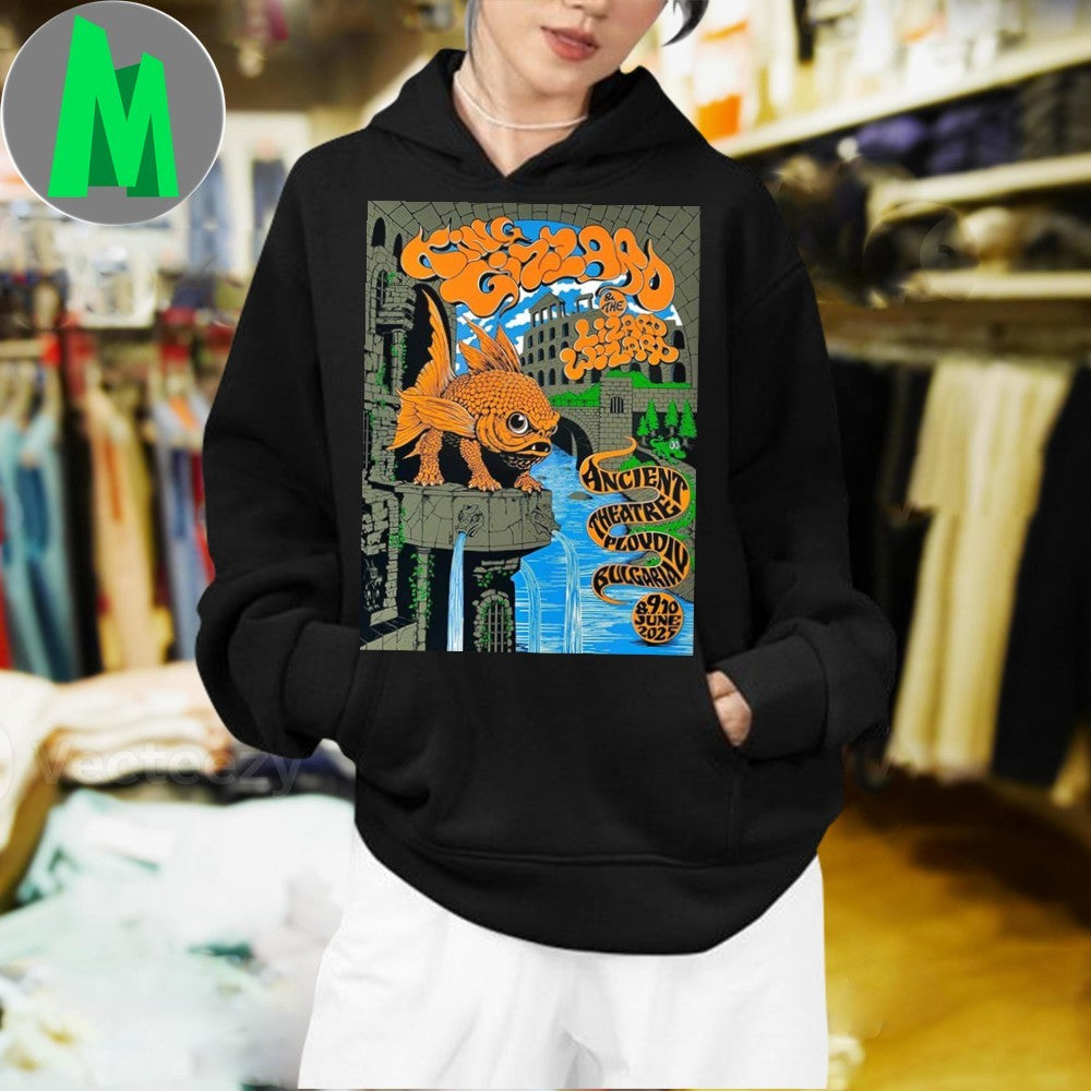 King Gizzard At Ancient Theatre In Plovdiv Bulgaria On June 8-9-10 2025 Orange Fish Shirt