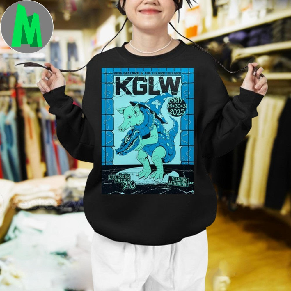 King Gizzard & The Lizard Wizard 2025 Lukiškės Prison Concert T-Shirt KGLW Live Music Graphic Tee Tour Merch