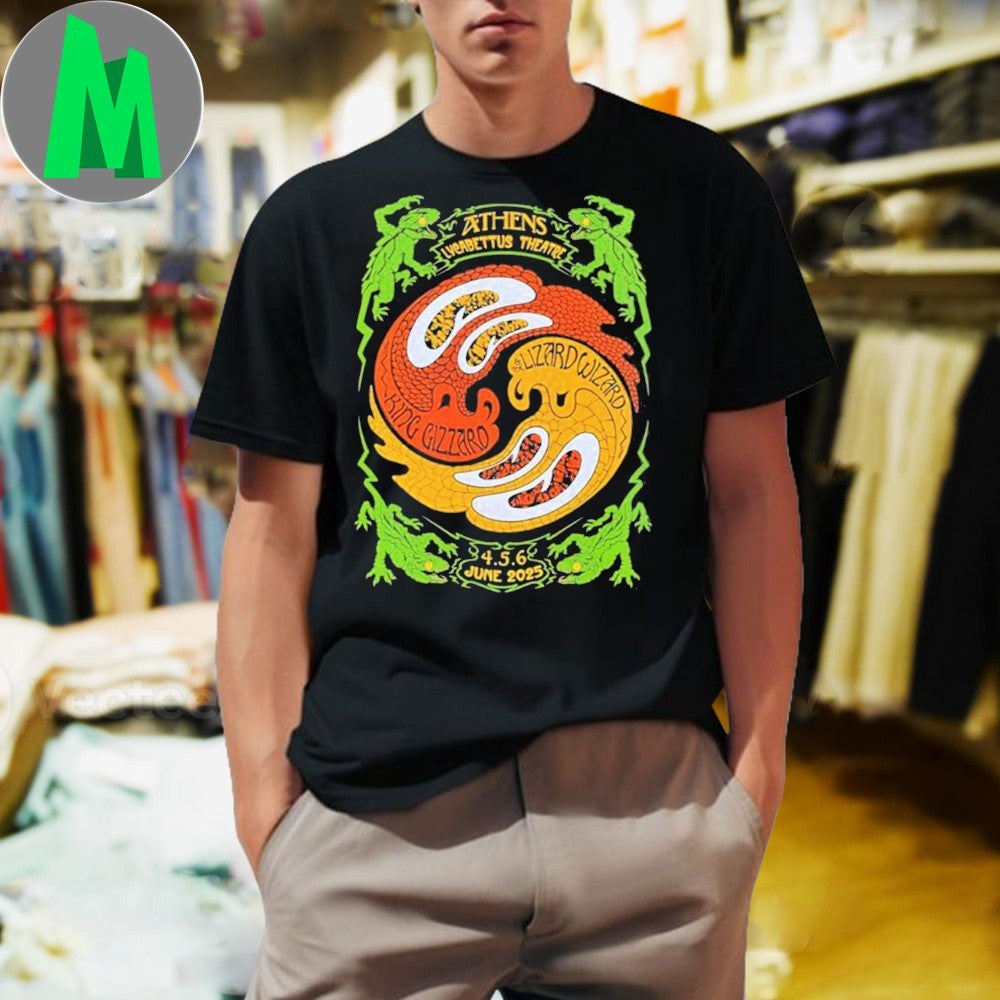 King Gizzard & The Lizard Wizard Athens Greece 2025 Lycabettus Theatre Concert Tour Fan T-Shirt