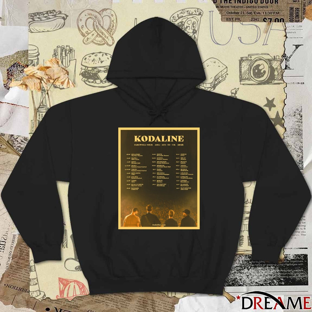 Kodaline Farewell Tour Scheduled For 2026 Asia Australia Europe and UK Poster t-shirt