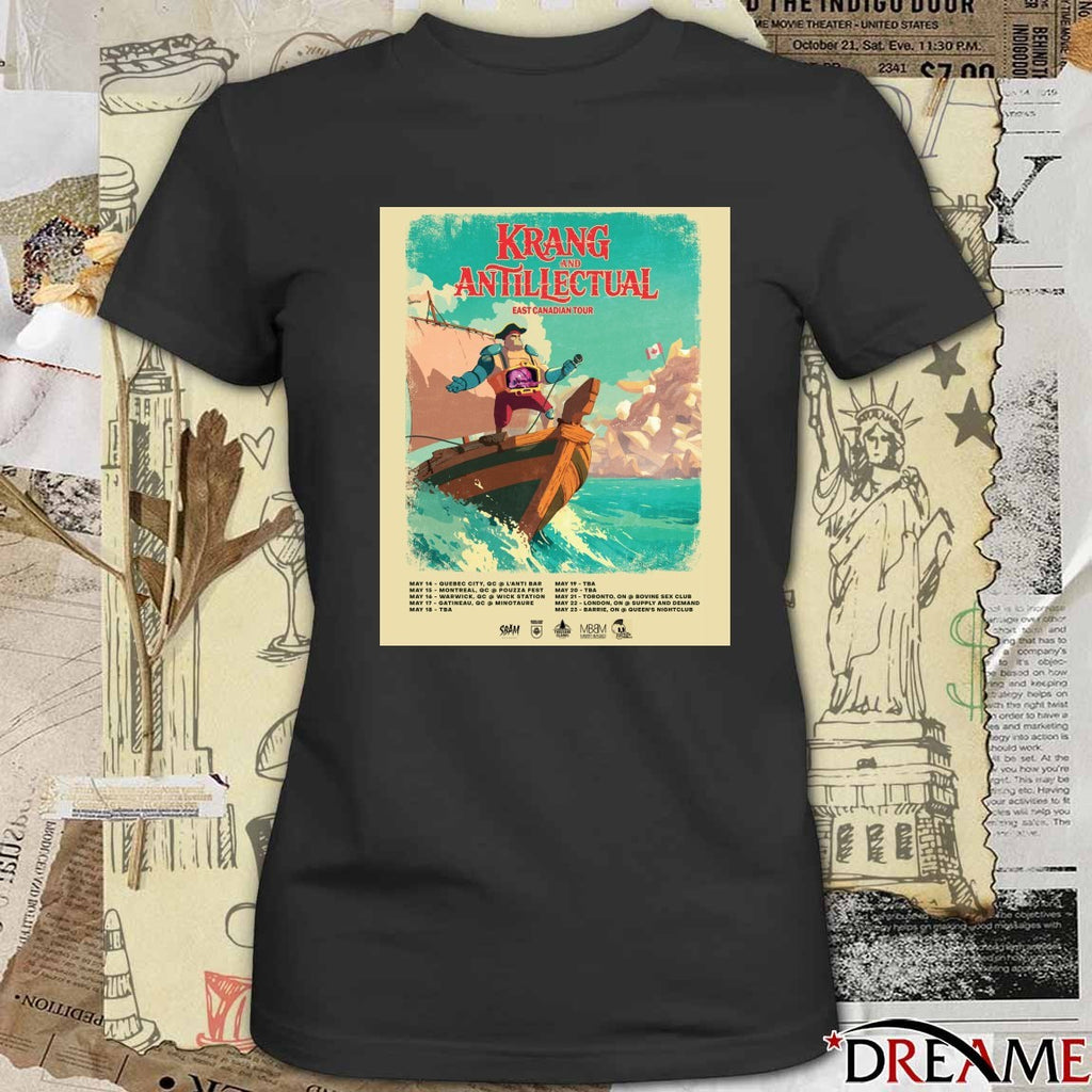 Krang And Antillectual East Canadian Tour Dates 2026 Poster t-shirt
