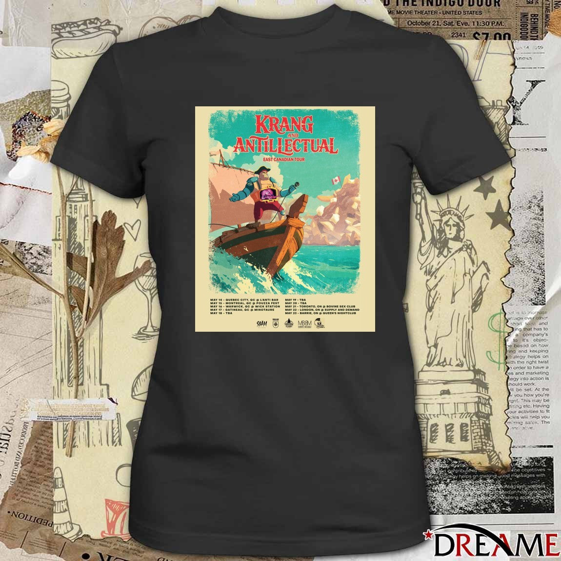 Krang And Antillectual East Canadian Tour Dates 2026 Poster t-shirt