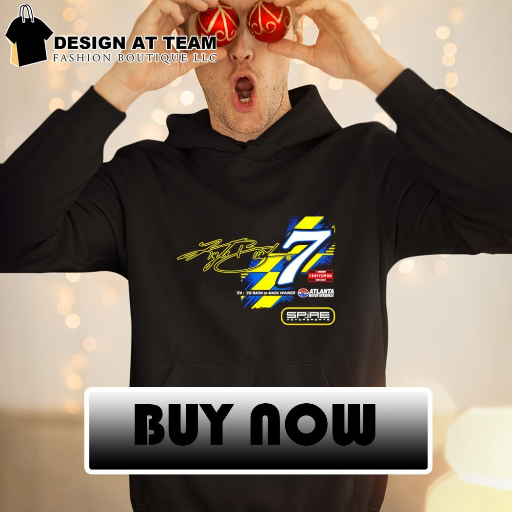 Kyle Busch 7 Spire Motorsports back to back winner signature shirt