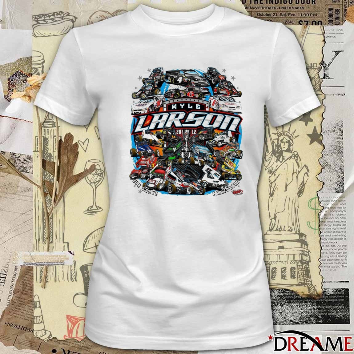 Kyle Larson ELK Grove California Wayback Wednesday to 2012 t-shirt