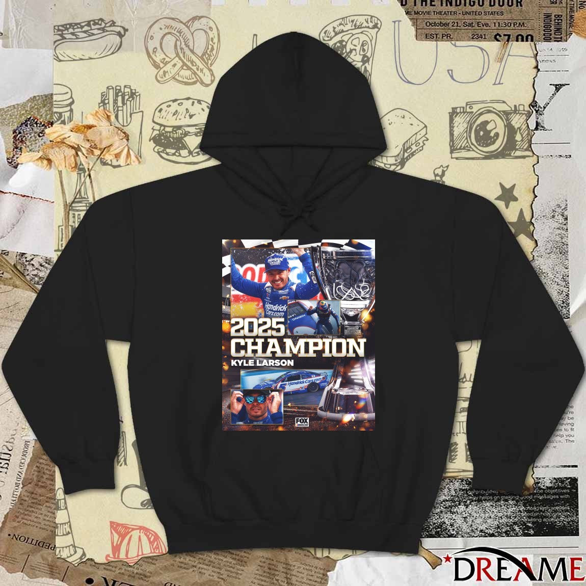 Kyle Larson Hendrick Motorsports Team 2025 NASCAR Cup Series Champion Car Poster t-shirt
