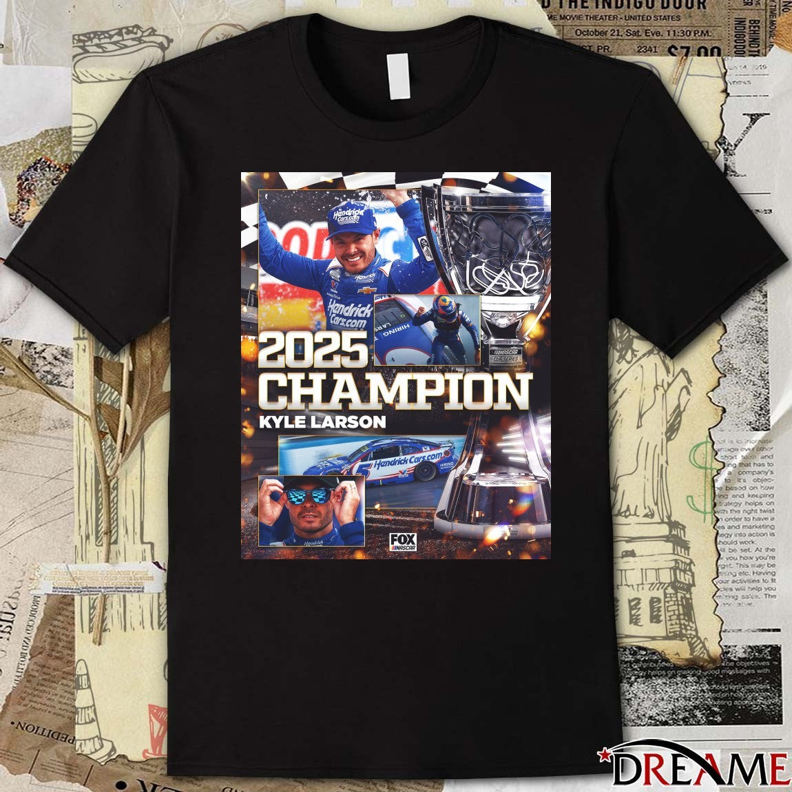 Kyle Larson Hendrick Motorsports Team 2025 NASCAR Cup Series Champion Car Poster t-shirt