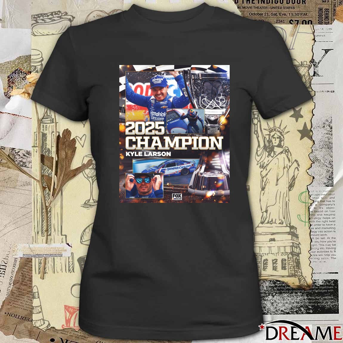 Kyle Larson Hendrick Motorsports Team 2025 NASCAR Cup Series Champion Car Poster t-shirt