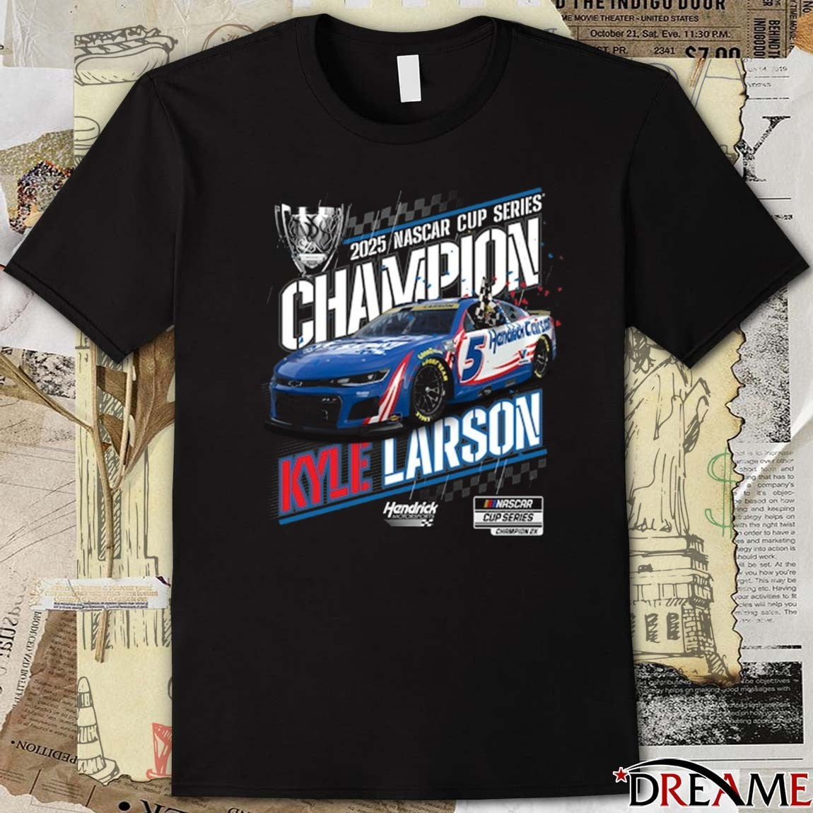 Kyle Larson Hendrick Motorsports Team 2025 NASCAR Cup Series Champion t-shirt