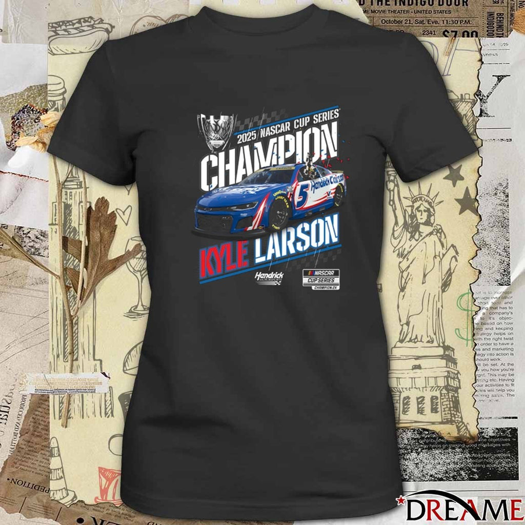 Kyle Larson Hendrick Motorsports Team 2025 NASCAR Cup Series Champion t-shirt