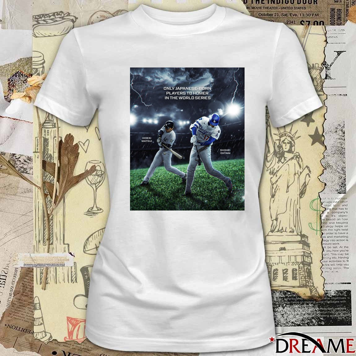 LA Dodgers Shohei Ohtani joins Hideki Matsui Only Japanese-Born Players To Homer In The World Series Poster t-shirt