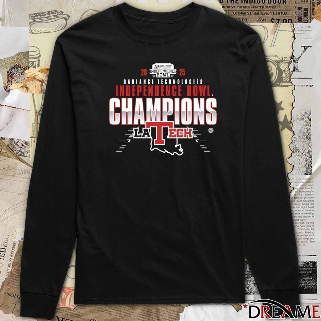 LA Tech 2025 Radiance Technologies Independence Bowl Champions t-shirt