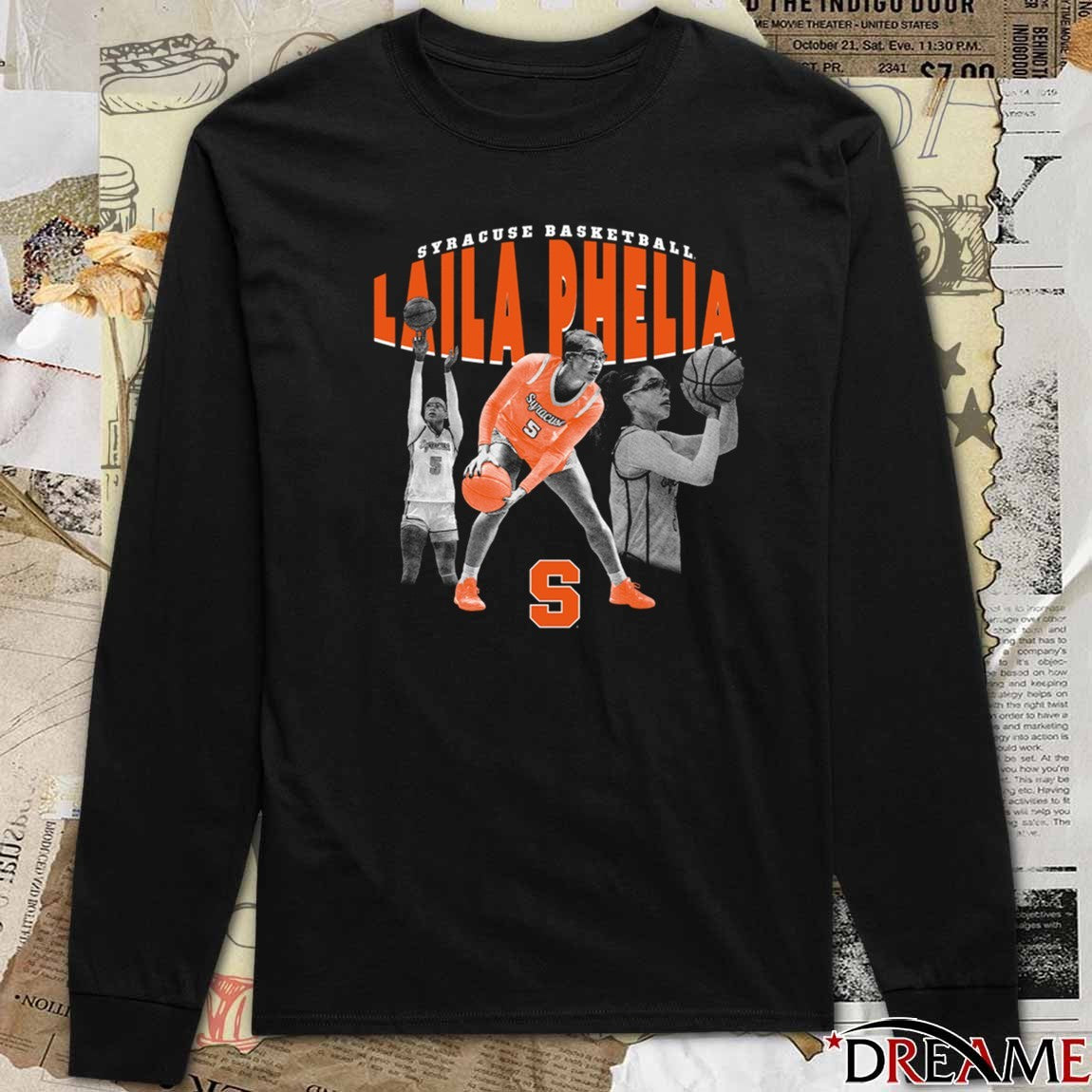 Laila Phelia Syracuse Orange Basketball 90s Graphic t-shirt