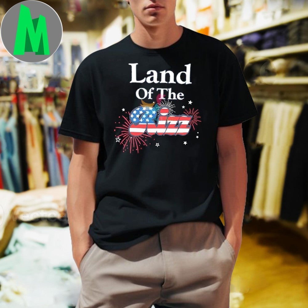 Land Of The Rizz Funny Patriotic Fourth Of July Meme Style Shirt