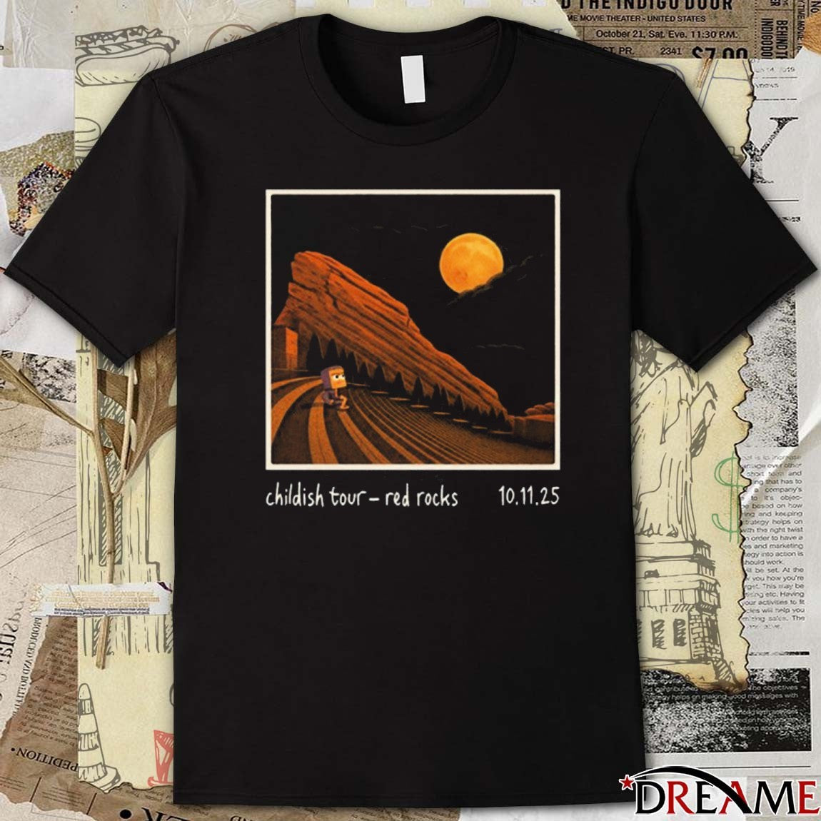 Lane 8 Childish Tour Morrison Colorado Red Rocks October 11 2025 t-shirt