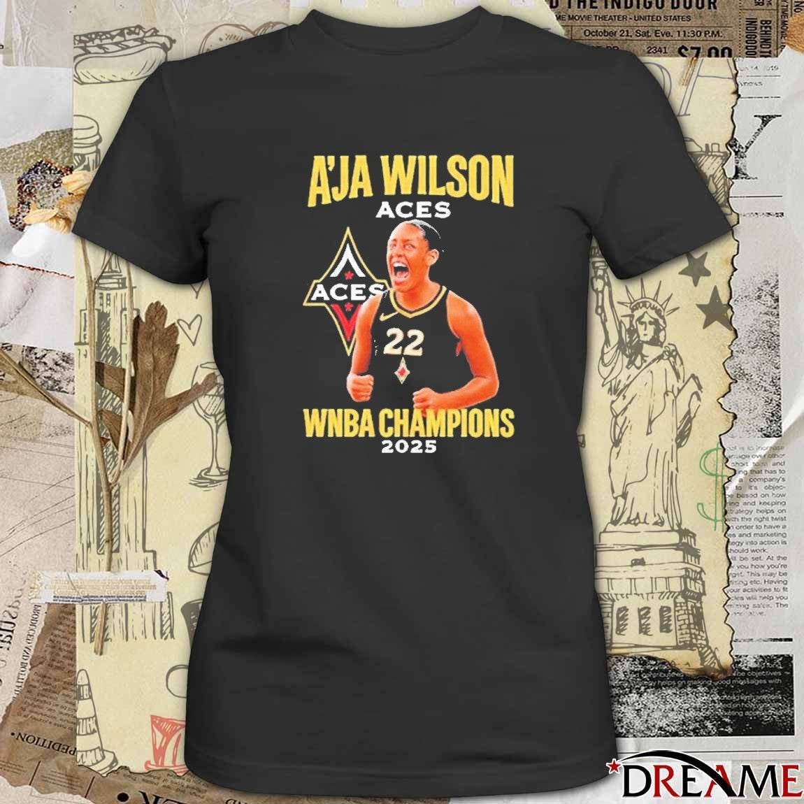 Las Vegas Aces Aja Wilson WNBA Champions 2025 Graphic t-shirt
