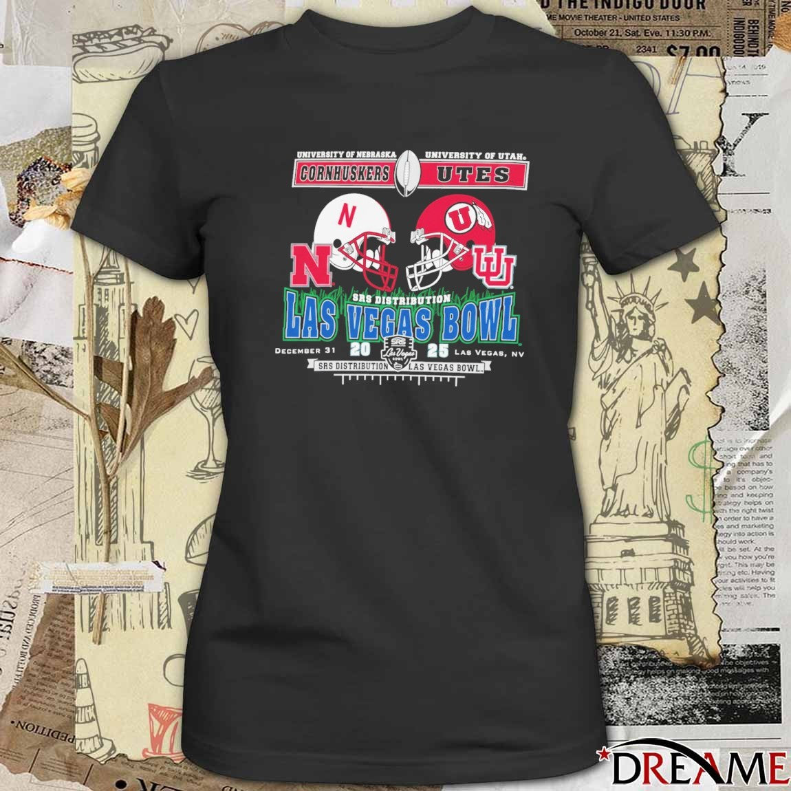 Las Vegas Bowl 2025 Srs Distribution Utah Utes vs Nebraska Cornhuskers December 31 Las Vegas NV t-shirt
