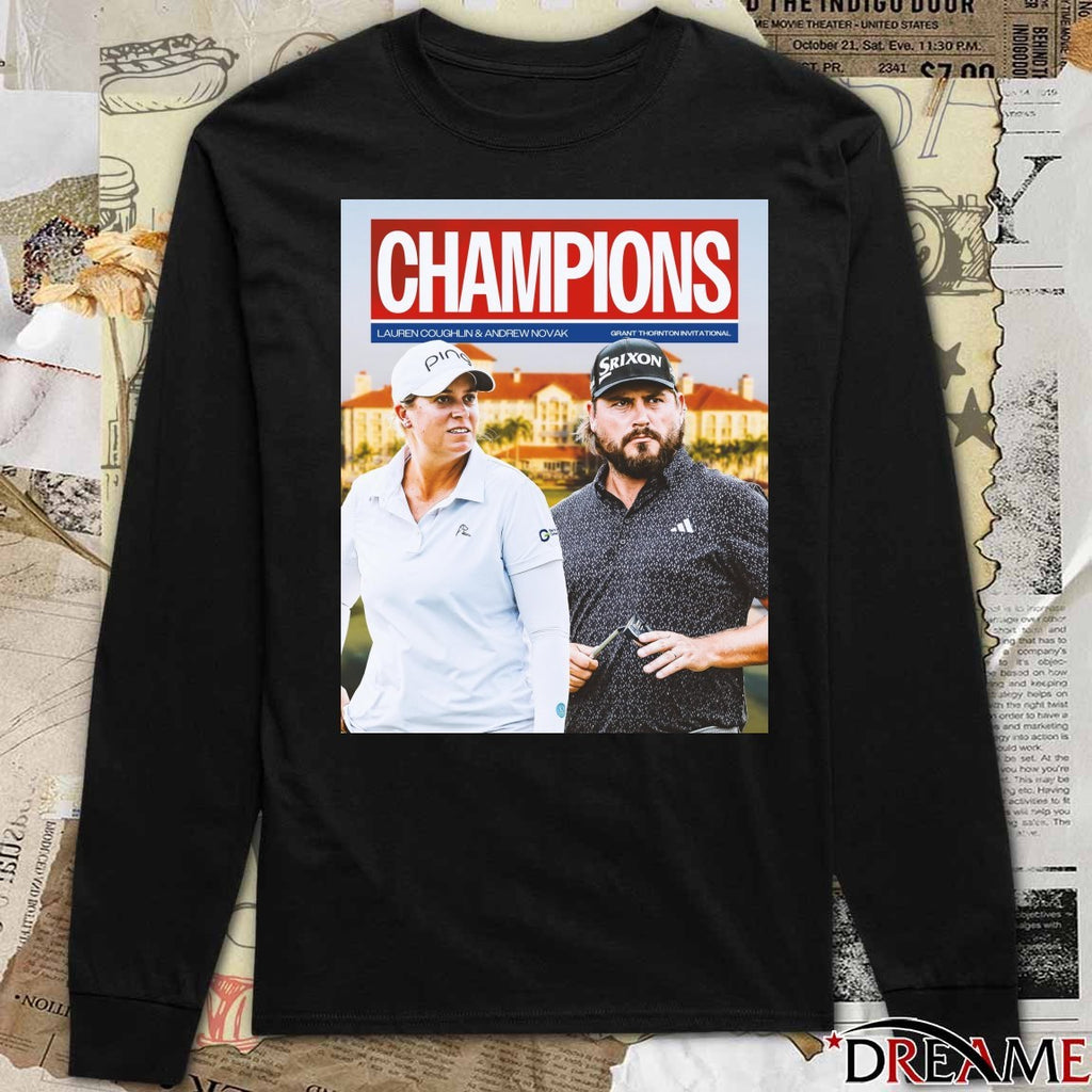 Lauren Coughlin and Andrew Novak Champions Grant Thornton Invitational 2025 Poster t-shirt