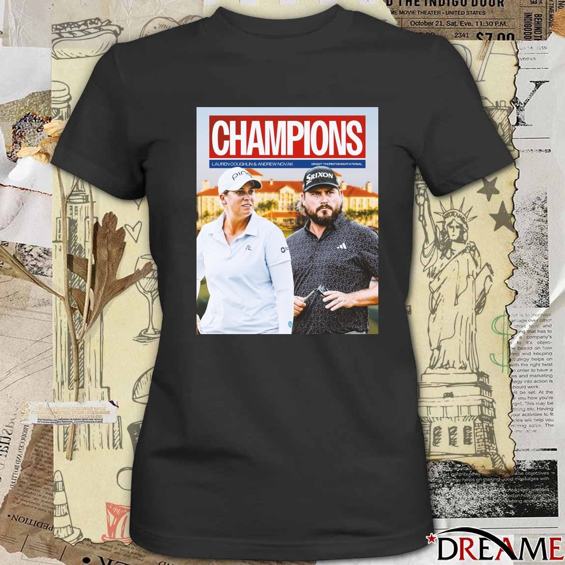 Lauren Coughlin and Andrew Novak Champions Grant Thornton Invitational 2025 Poster t-shirt