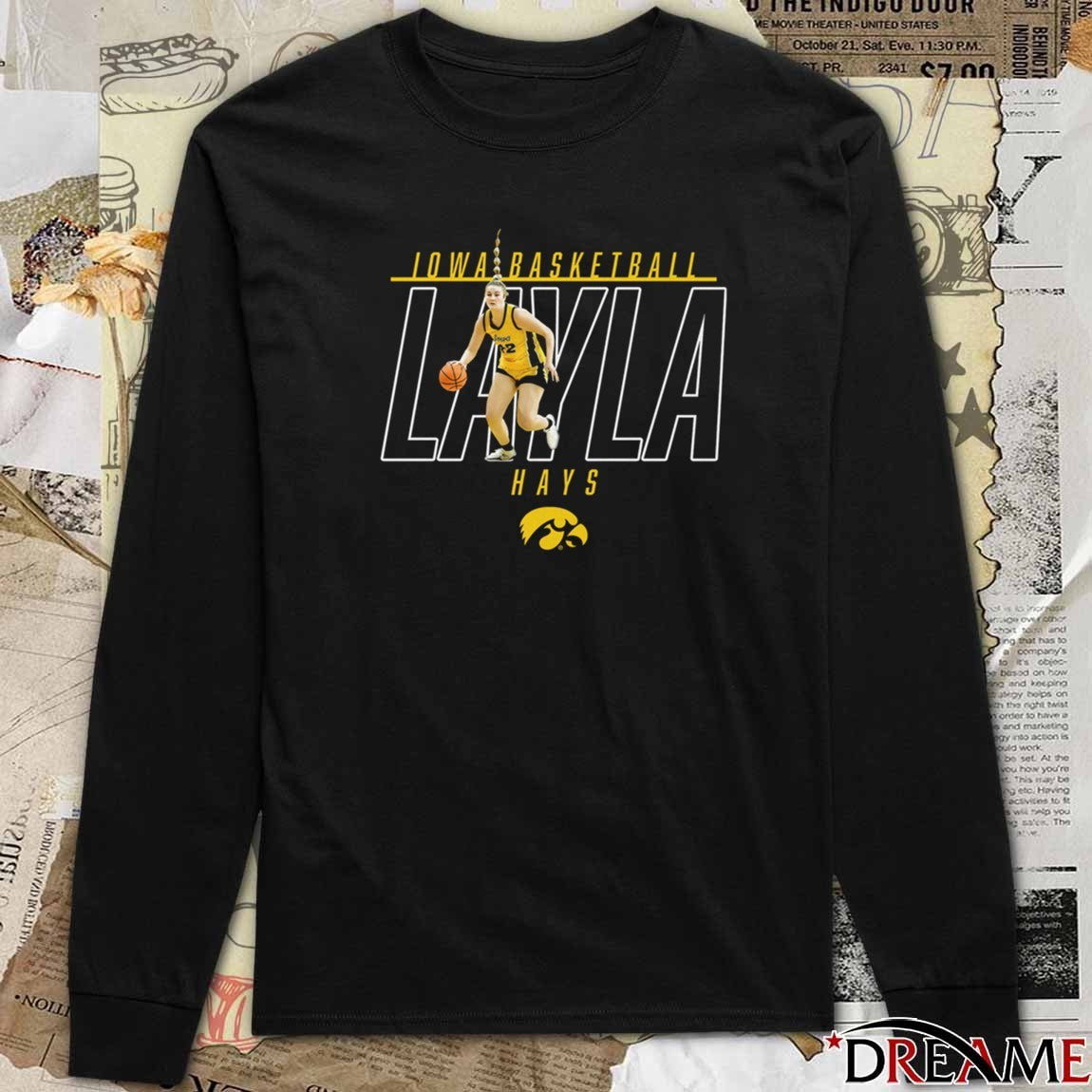 Layla Hays Iowa Hawkeyes Basketball Illustrated t-shirt