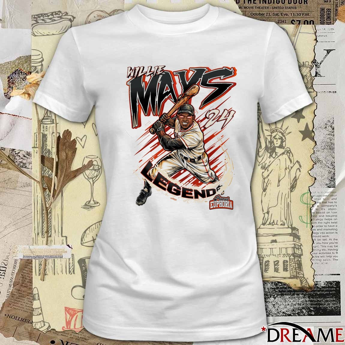 Legend Willie Mays San Francisco Giants MLB Planet Euphoria Artwork 2026 t-shirt