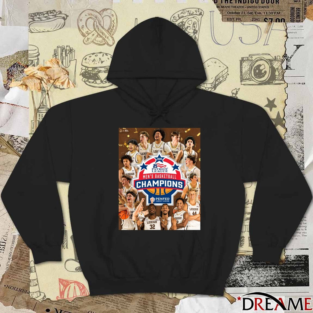 Lehigh Mountain Hawks Patriot League Men’s Basketball Champions Penfed Credit Union Poster t-shirt
