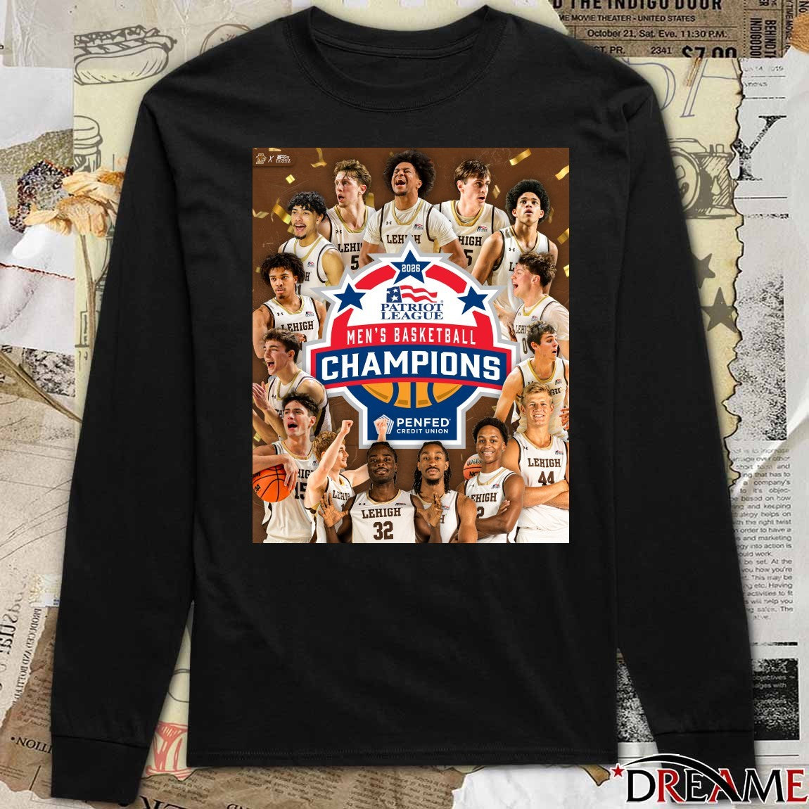 Lehigh Mountain Hawks Patriot League Men’s Basketball Champions Penfed Credit Union Poster t-shirt