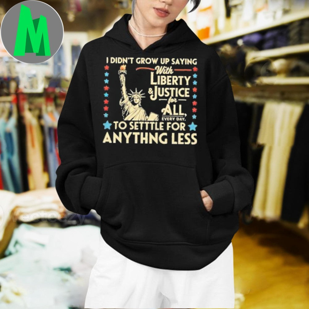 Liberty & Justice For All 4th of July Patriotic Graphic T-Shirt