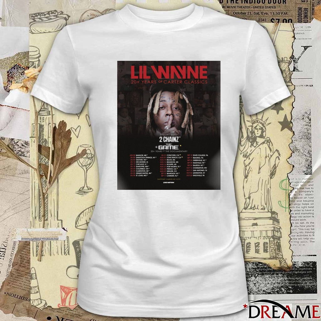 Lil Wayne 2 Chainz and The Game Dates June 30 – October 23, 2026 Poster t-shirt