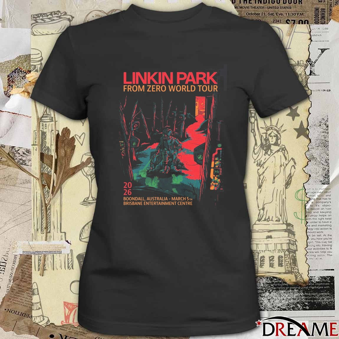 Linkin Park From Zero World Tour Boondall Australia 2026 Night 2 Gig Brisbane Entertainment Center March 5 Poster t-shirt