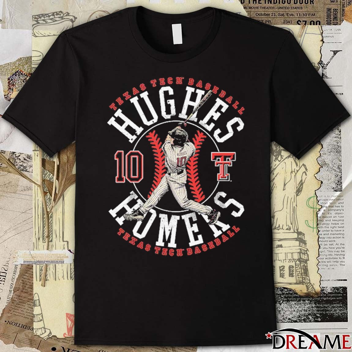Logan Hughes Hughes Homers Texas Tech Red Raiders Basetball Graphic t-shirt