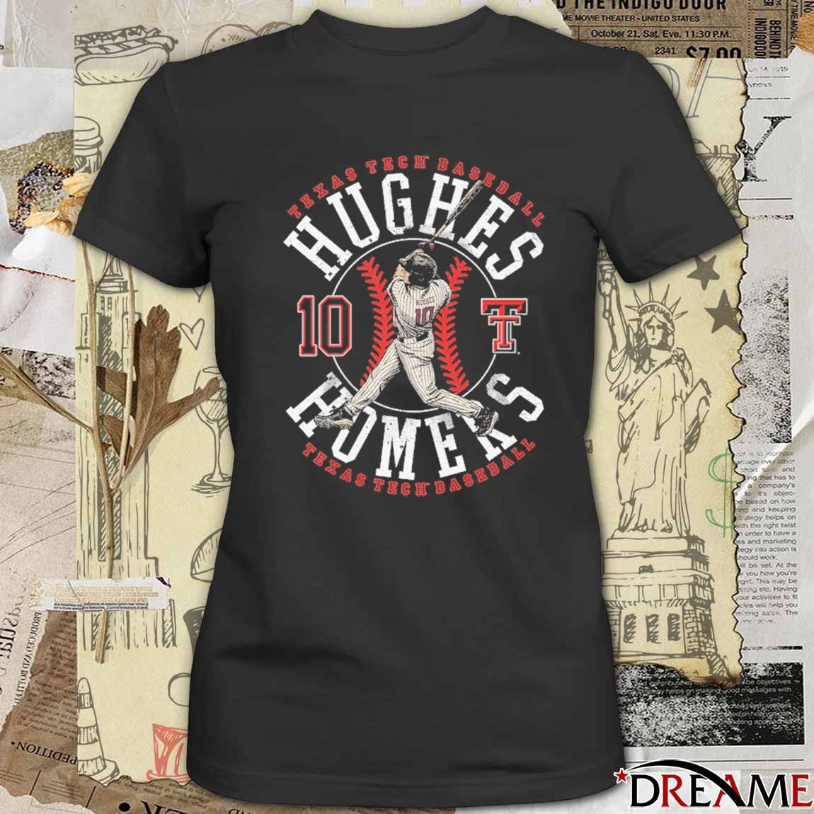 Logan Hughes Hughes Homers Texas Tech Red Raiders Basetball Graphic t-shirt