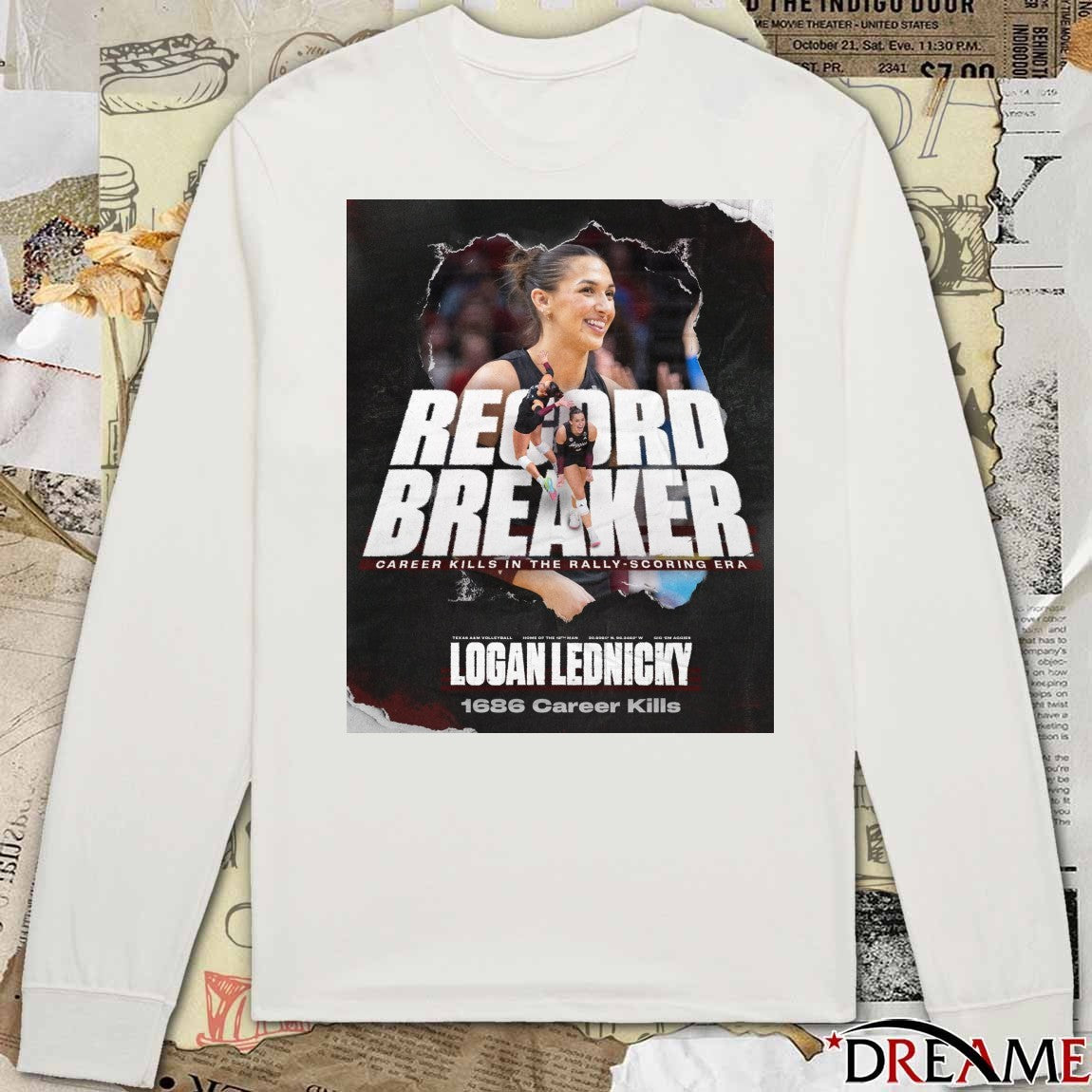 Logan Lednicky Record Breaker Career Kills In The Rally-Scoring Era Poster t-shirt