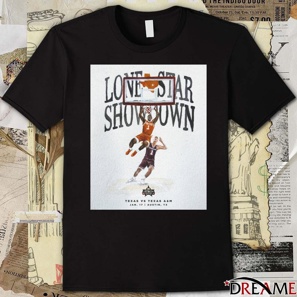 Lone Star Showdown Texas Vs Texas A&M January 17 2026 Austin TX Poster t-shirt