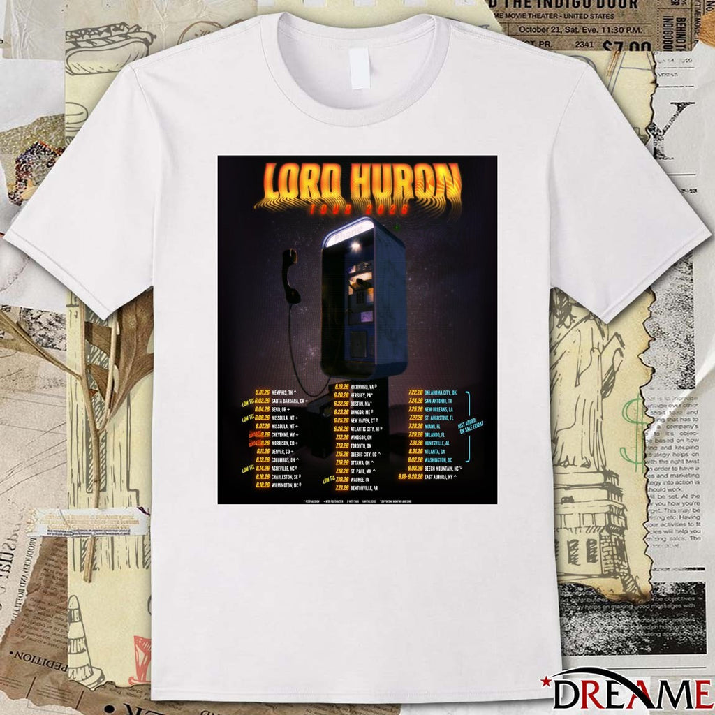 Lord Huron 2026 North American Tour Dates Cosmic Selector Tour Poster t-shirt