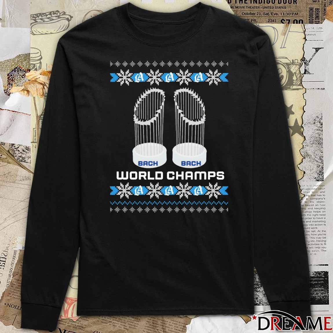 Los Angeles Dodgers 2025 Back 2 Back World Series Ugly Christmas Sweater t-shirt