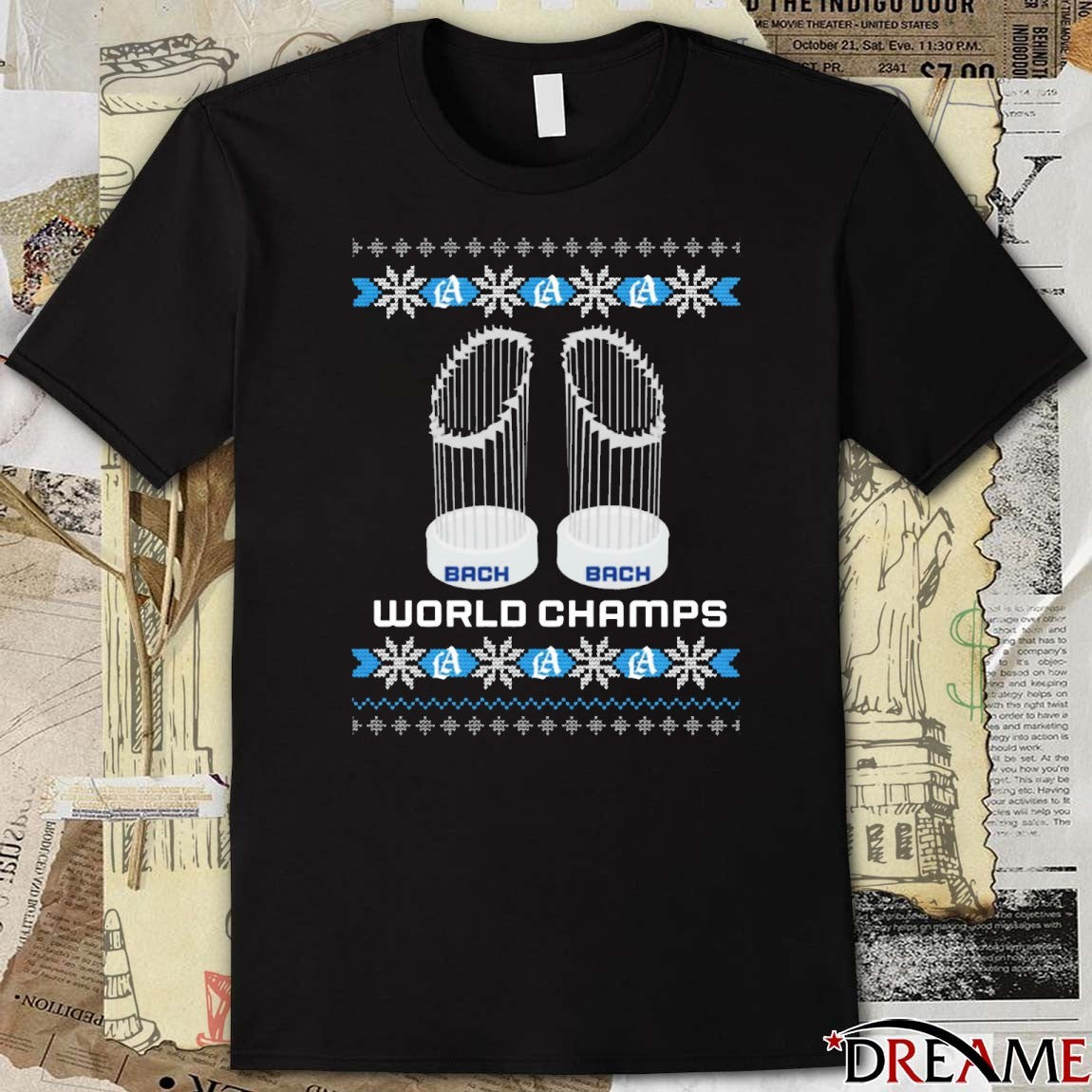 Los Angeles Dodgers 2025 Back 2 Back World Series Ugly Christmas Sweater t-shirt