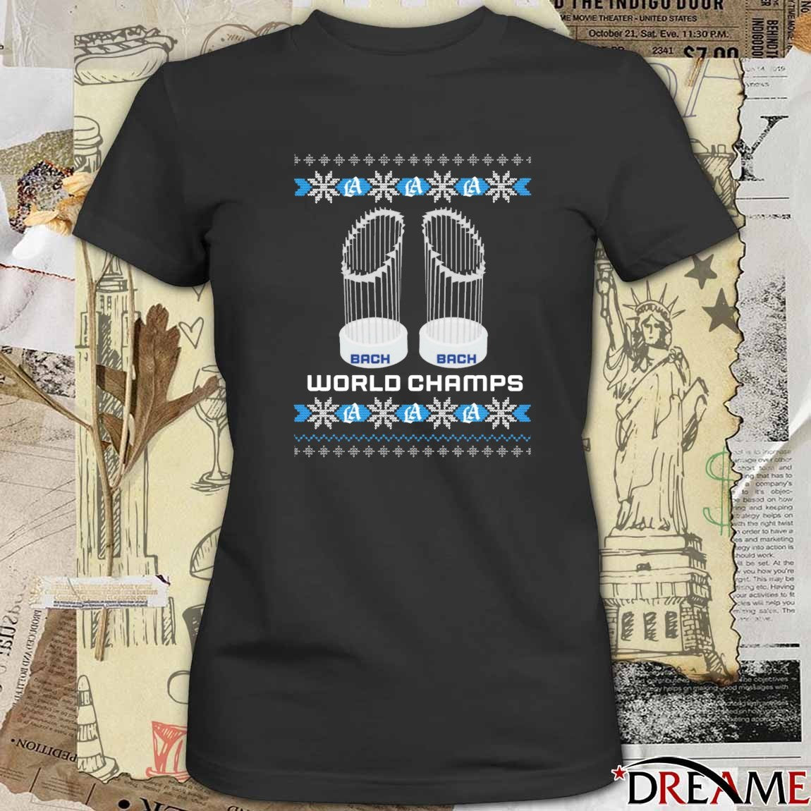 Los Angeles Dodgers 2025 Back 2 Back World Series Ugly Christmas Sweater t-shirt