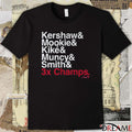 Los Angeles Dodgers Ampersand 3-Time Champs Kershaw Mookie Kike Muncy Smith t-shirt