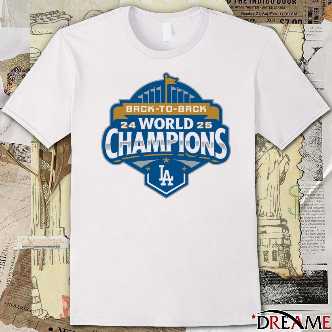Los Angeles Dodgers Defeat Toronto Blue Jays 2025 Back-to-Back World Champions Logo t-shirt