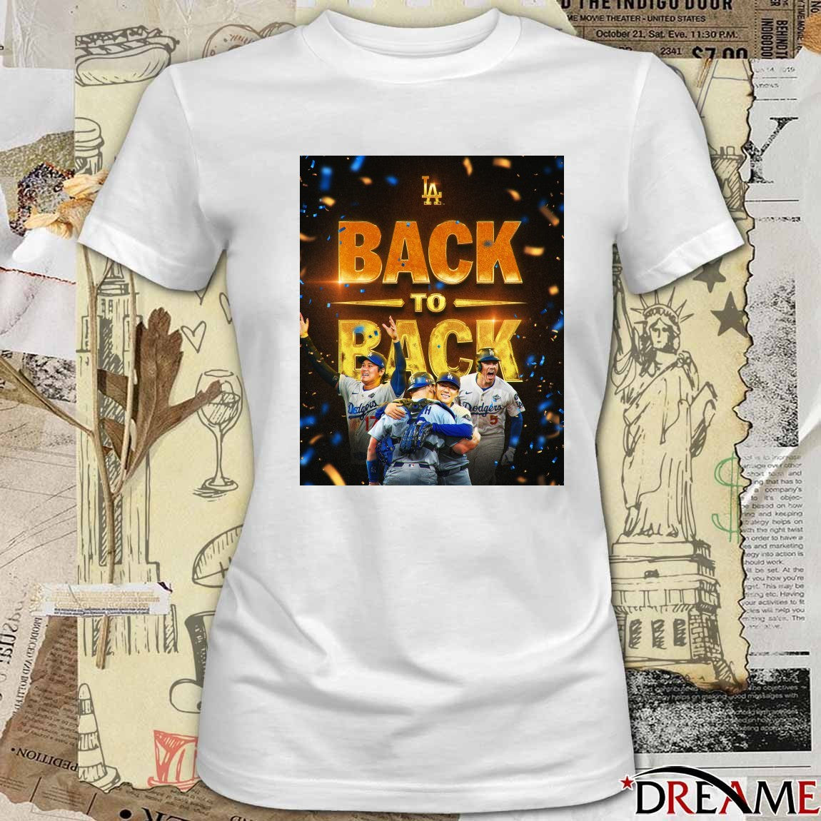 Los Angeles Dodgers Defeat Toronto Blue Jays in Game 7 2025 World Series Back To Back Poster t-shirt