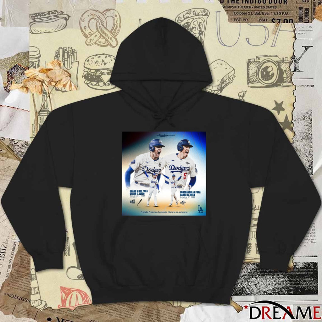 Los Angeles Dodgers Freddie Freeman Freddie Freeman making history in October 2025 Poster t-shirt