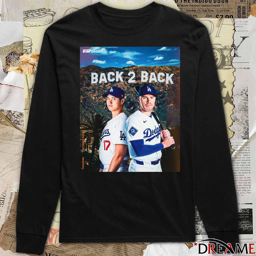 Los Angeles Dodgers MLB 2025 Back To Back To The Fall Classic Poster t-shirt