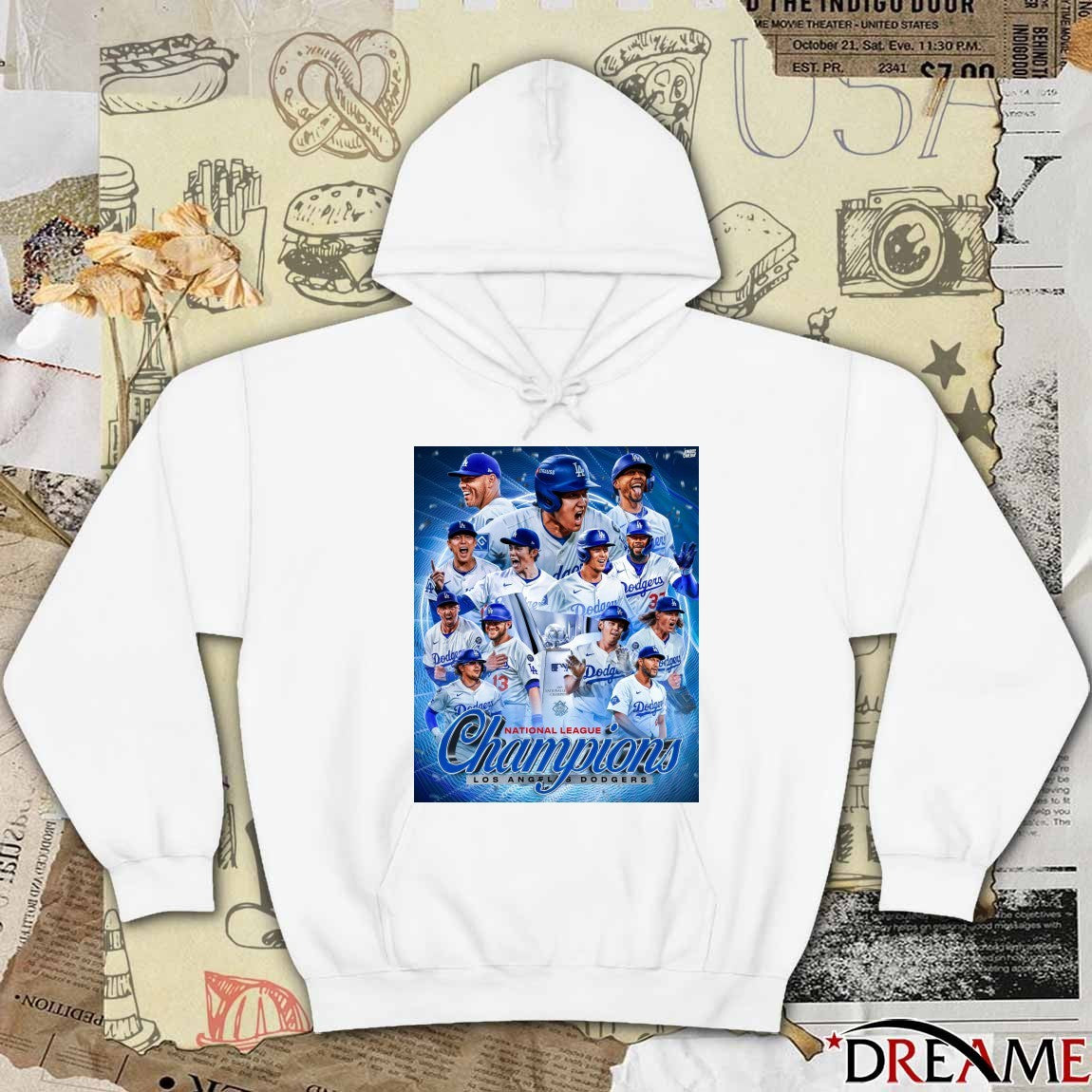 Los Angeles Dodgers MLB 2025 National League Champions Poster t-shirt