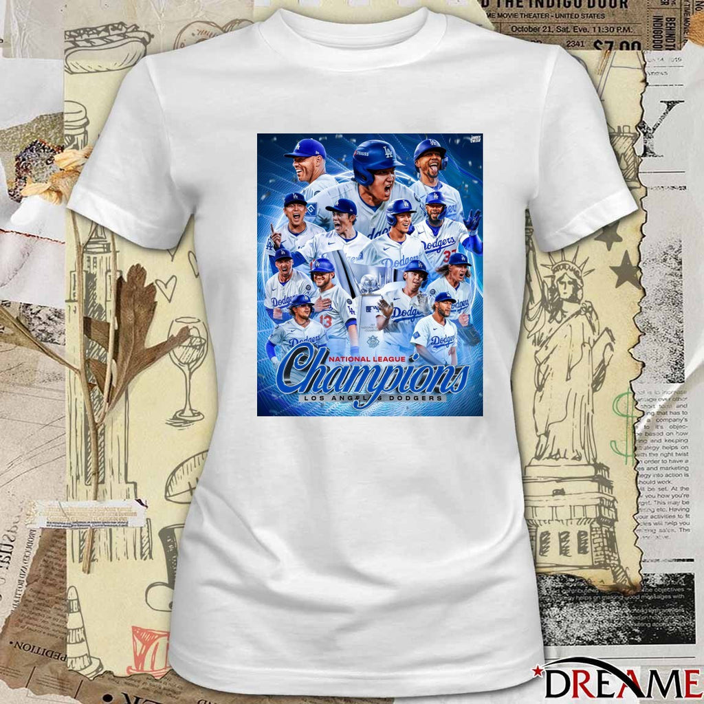 Los Angeles Dodgers MLB 2025 National League Champions Poster t-shirt