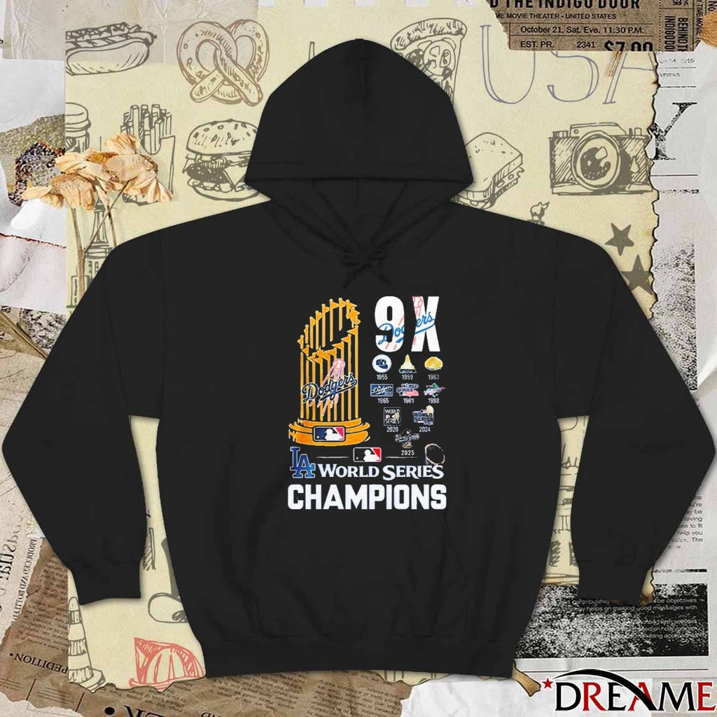 Los Angeles Dodgers MLB 9 x World Series Champions 2024 – 2025 t-shirt