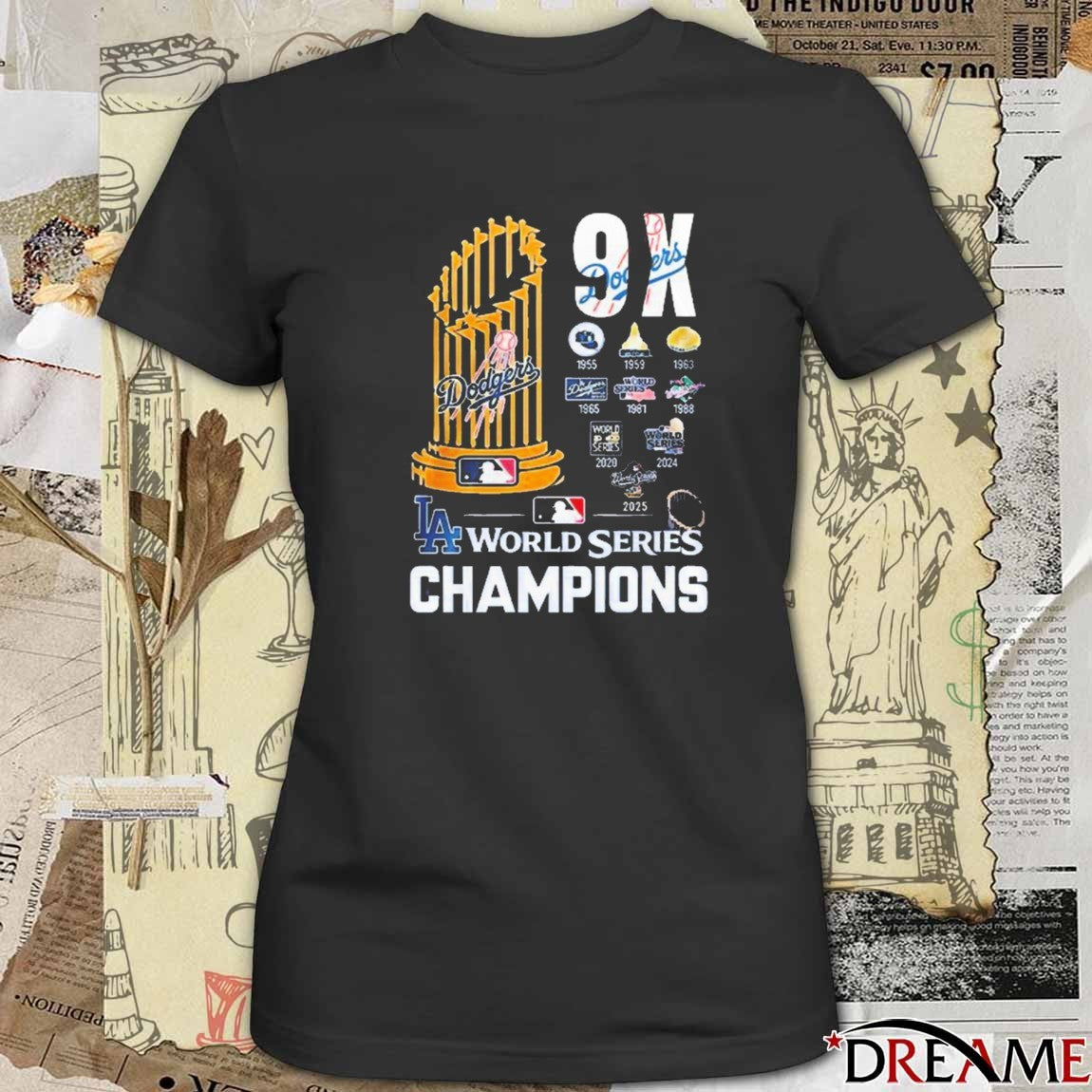 Los Angeles Dodgers MLB 9 x World Series Champions 2024 – 2025 t-shirt