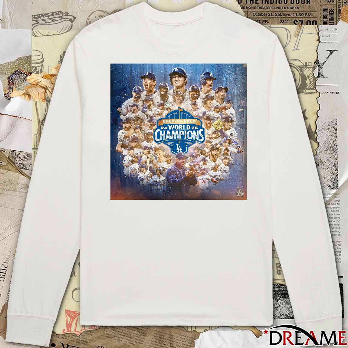 Los Angeles Dodgers MLB Back-To-Back World Series Champions 2025 Poster t-shirt
