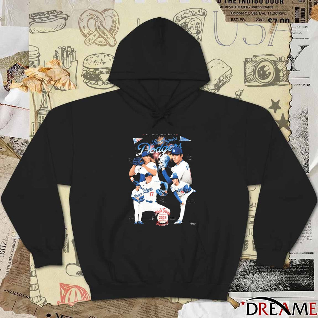 Los Angeles Dodgers MLB National Champions World Series Bound Signatures 2025 t-shirt