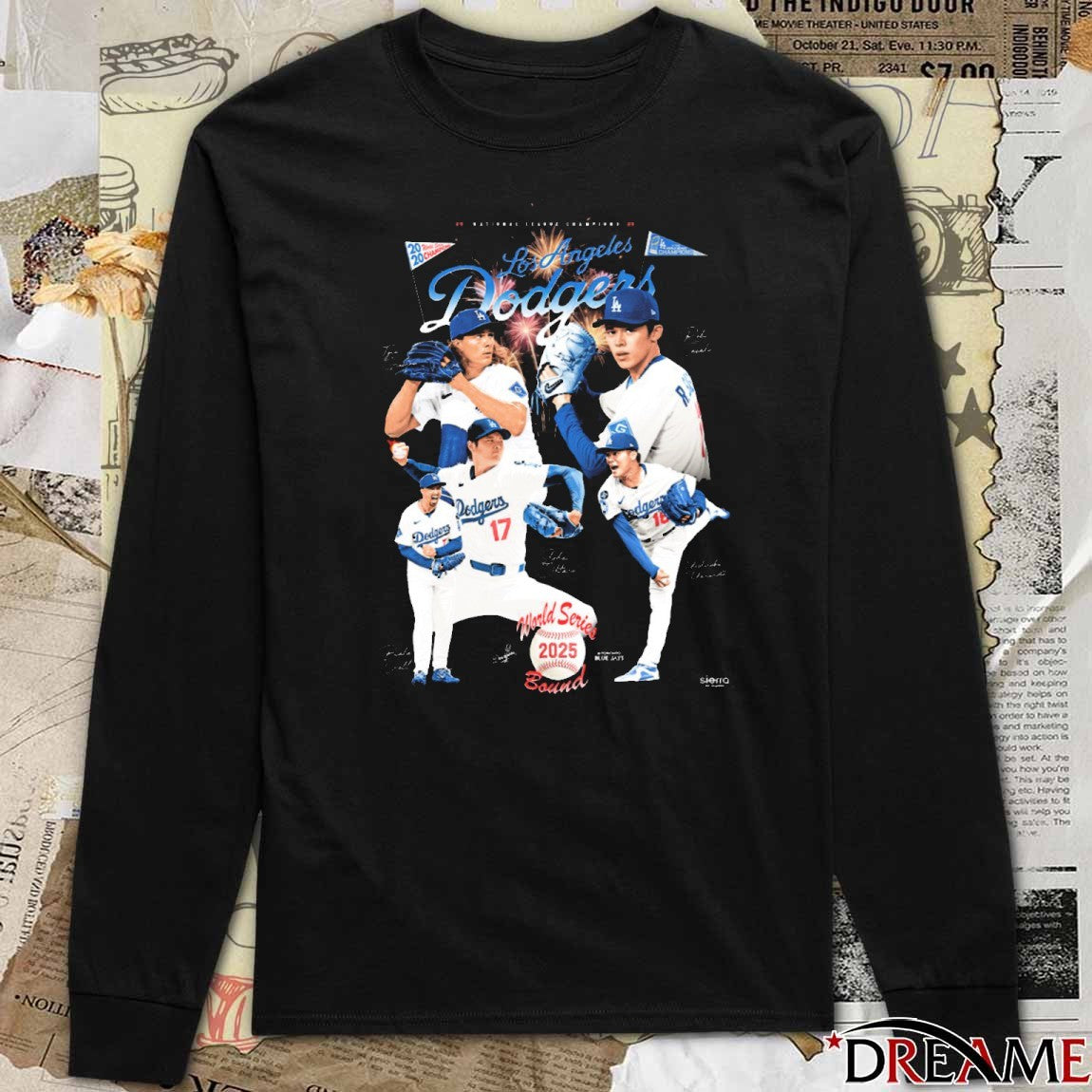 Los Angeles Dodgers MLB National Champions World Series Bound Signatures 2025 t-shirt